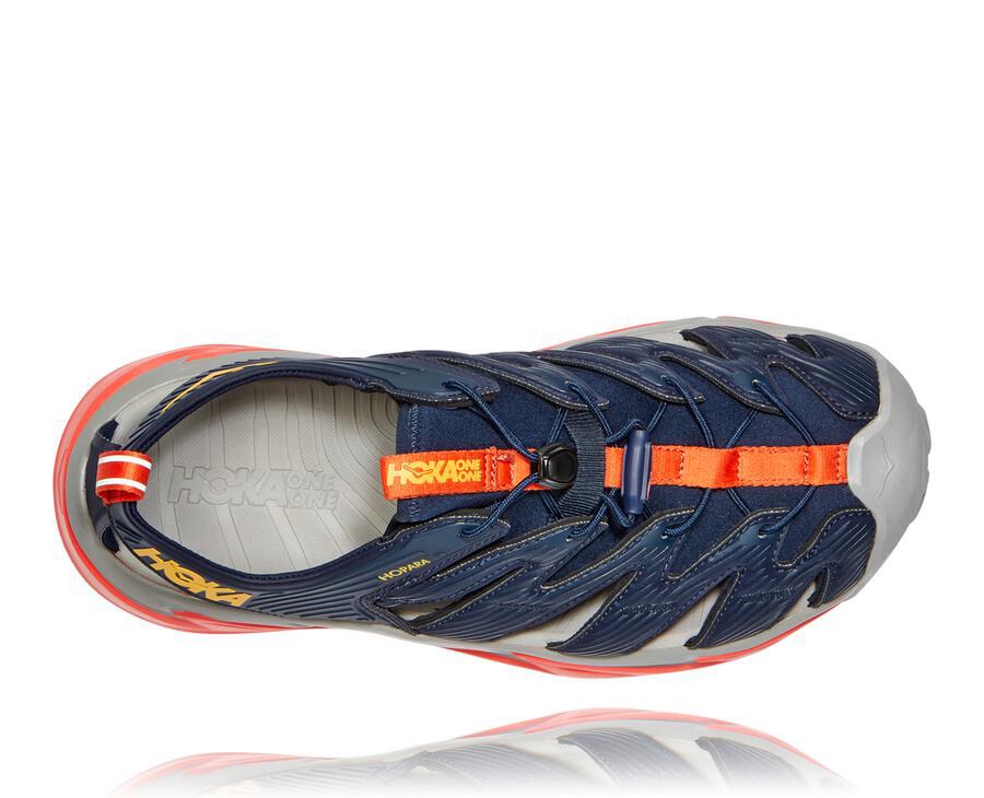 Hoka One One Hopara Sandaler Herr - Svarta/Röda - HSRUO-9027